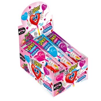 DANILLA - PIRULITO DIP LOKO NEON CORAÇAO 30X10G (2211)