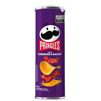 BATATA CHIPS PRINGLES CHEEDAR E BACON 18X105G (2523)