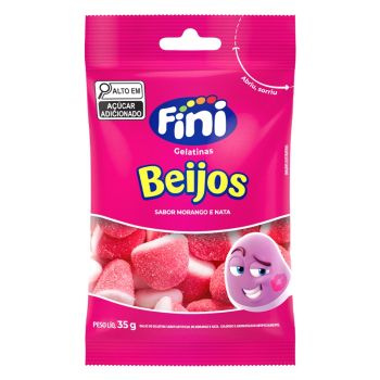 FINI - PORÇÃO IDEAL BEIJOS DE MORANGO 10X35G (2285)