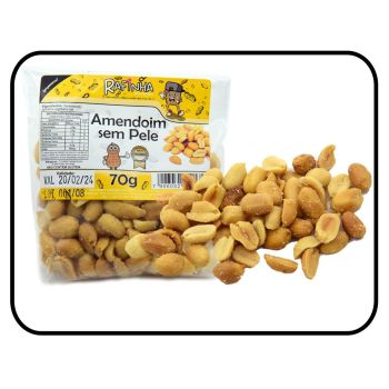 RAFINHA - AMENDOIM EMPACOTADO SEM PELE 10X60GR (1788)