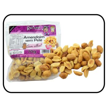 RAFINHA - AMENDOIM CARTELA SEM PELE COM ALHO 10X70GR (1406)