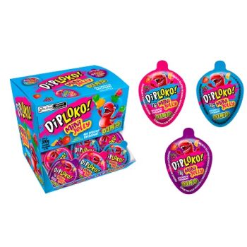 DANILLA - GELATINA DIP LOKO MINI JELLY DINO RECHEADO  30X10G (2209)