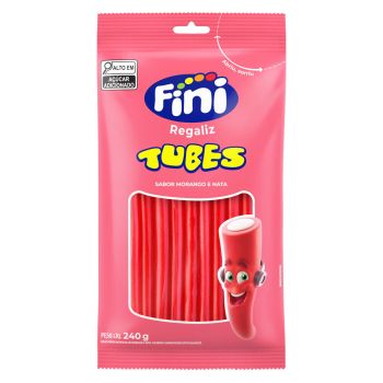 FINI - MONO PORÇÃO TUBES MORANGO 12X15GR (1499)