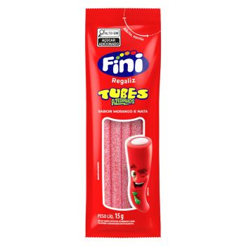 FINI - MONO PORÇÃO TUBES MORANGO CITRICO 12X15GR (1500)